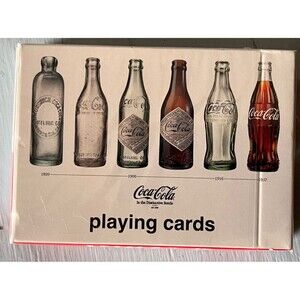 COCA COLA Bicycle Playing Cards Standard Deck Coke Bottle History Sealed New